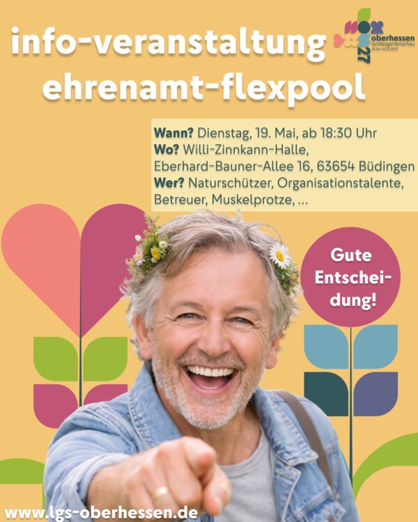 Poster Veranstaltung Ehrenamt Flexpool B&uuml;dingen