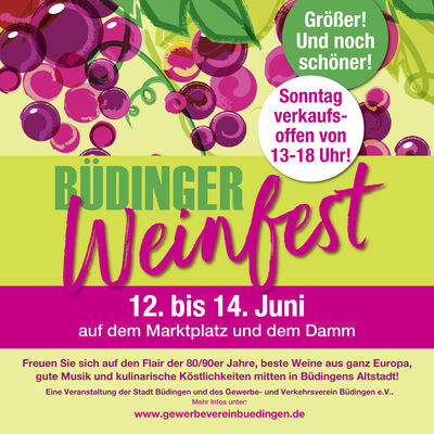 Plakat des B&uuml;dinger Weinfestes