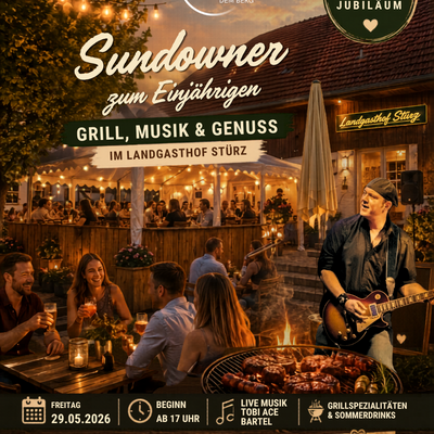 Plakat f&uuml;r den Sundowner im Landgasthof