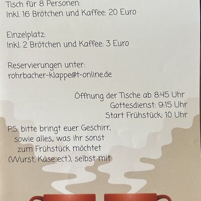 Flyer Gottesdienst & Dorffr&uuml;hst&uuml;ck