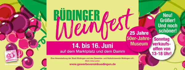 B&uuml;dinger Weinfest 2024 Banner
