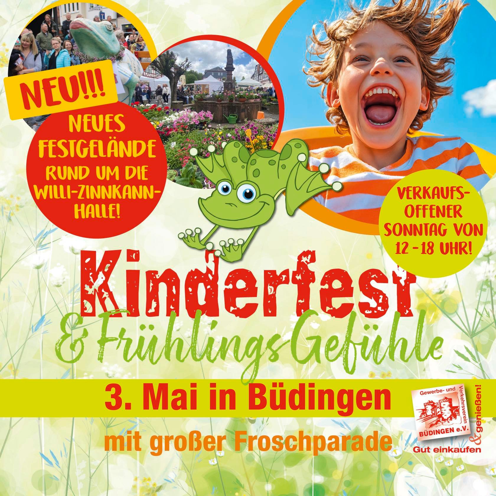 B&uuml;dinger Fr&uuml;hlingsgef&uuml;hle, Kinderfest & Froschparade 2026