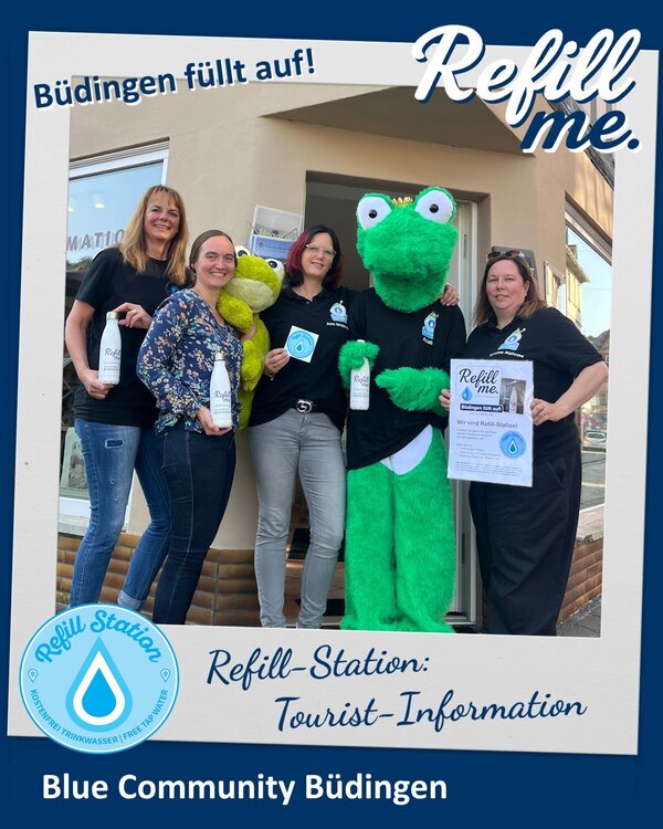 B&uuml;dingen f&uuml;llt auf - Refill Blue Community Tourist-Information