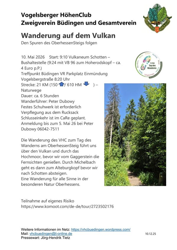 Tag des Wanderns Schotten 10.05.2026