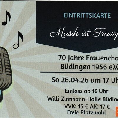 Musik ist Trumpf Jubil&auml;umskonzert Frauenchor B&uuml;dingen 26.04.2026