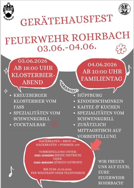 Flyer Ger&auml;tehausfest 2026