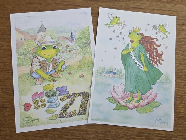 Postkarten Frosch LGS und Froschk&ouml;nigin