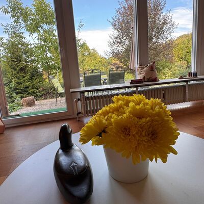 Das Pahl-Haus Blick aus dem Wohnzimmer