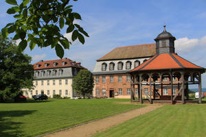 Ansicht des Geb&auml;udeensembles Herrnhaag