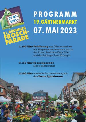 Programm G&auml;rtnermarkt Froschparade 2023