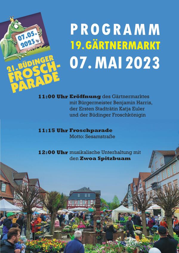 Programm Gärtnermarkt Froschparade 2023